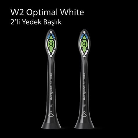 PHILIPS HX6062 13 SONICARE W2 OPTIMAL WHITE YEDEK BAŞLIK SİYAH