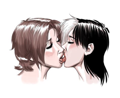 Claudia And Hiromi Kiss By Sats VanBrand Hentai Foundry