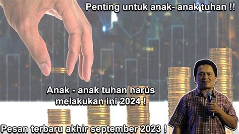 Pesan Penting Untuk Tahun 2024 Anak Tuhan Harus Lakukan Ini Daud