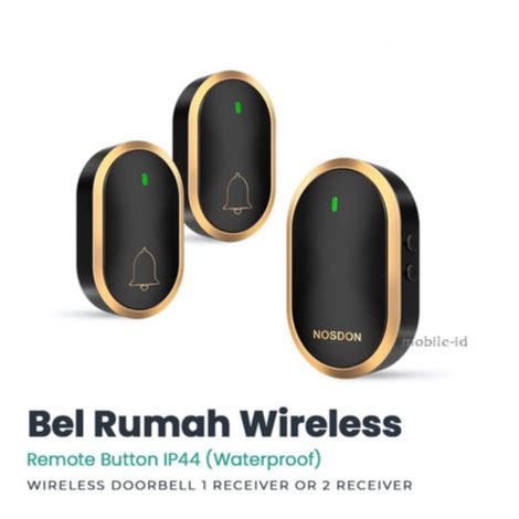 Jual Bel Rumah Wireless Door Bell Waterproof Pintu Receiver