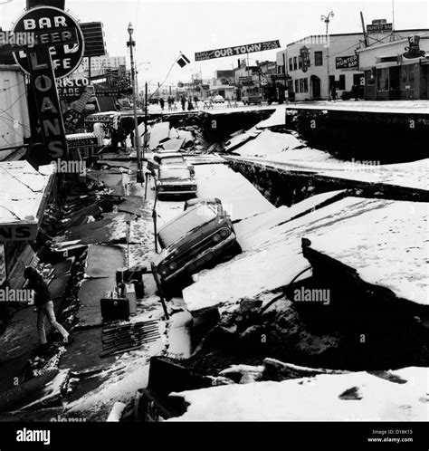 1964 Alaska Earthquake Anchorage Business District S Main Street Was Torn Apart By The Good