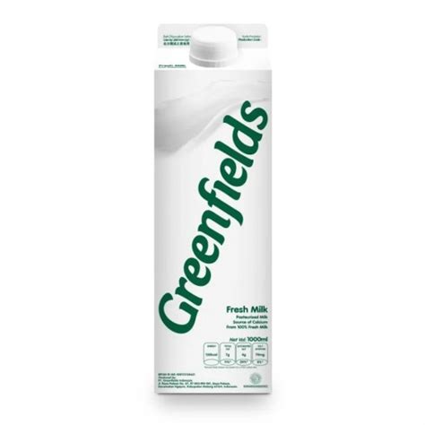 Susu Greenfields Full Cream Fresh Milk Greenfield Plain 1 L