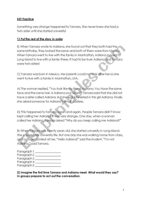 Ket Practice Esl Worksheet By Solban82