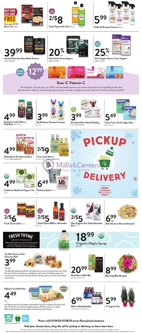 Fresh Thyme Weekly Ad Valid From 11 24 2023 To 11 28 2023 Mallscenters