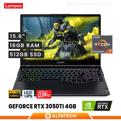 LAPTOP LENOVO LEGION 5 15ACH6 AMD RYZEN 7 5800H 16GB RAM 512GB SSD RTX