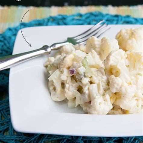 Cauliflower Potato Salad Low Carb Paleo Wholefully