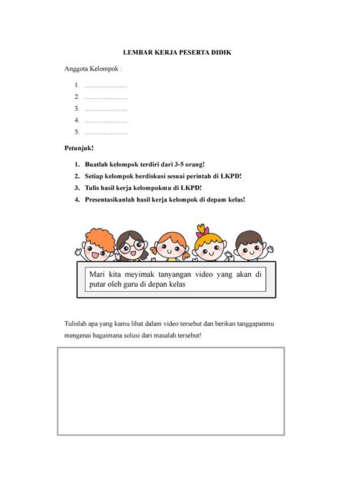 Lkpd Kelas 5 Kurikulum Merdeka Worksheet CLOUD XXX GIRL