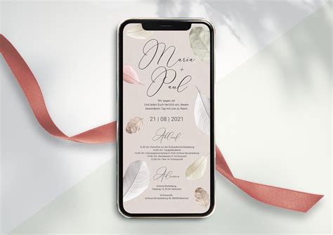 Biglietto Di Invito Al Matrimonio Digitale Da Inviare Tramite Etsy Italia