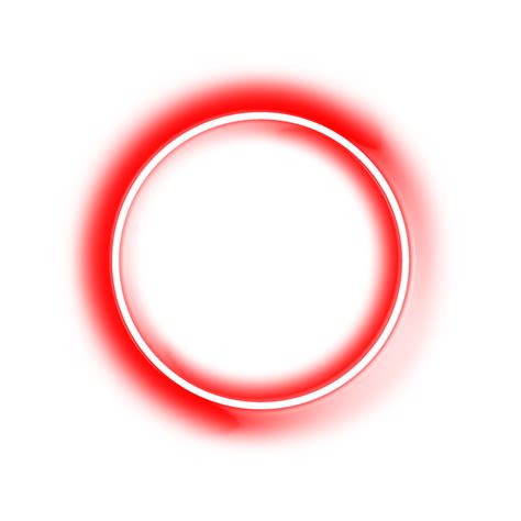 Red Neon Circle Light Frame 24045136 Png