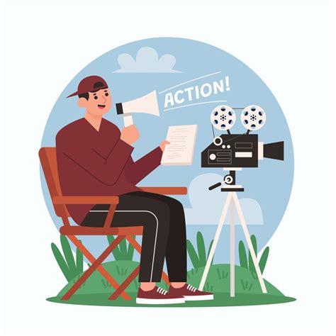 Male Film Director 12191347 Vector Art at Vecteezy