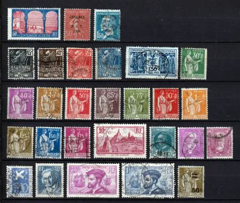 TIMBRES OBLITÉRÉS FRANCE années 1930 34 voir descriptif EUR 5 00