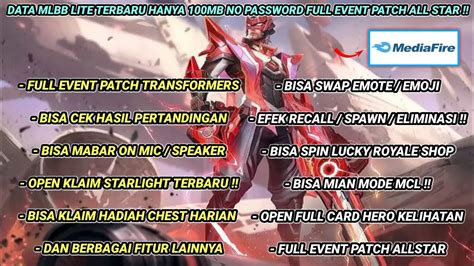 Data ML Lite Khusus Push Rank 100Mb Terbaru Patch Revamp Minsitthar