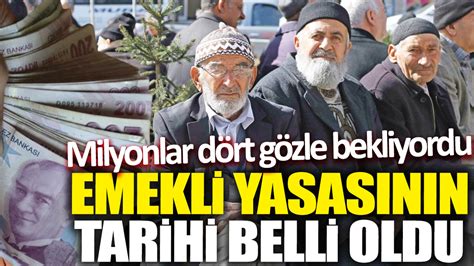 Emekli yasasının tarihi belli oldu Milyonlar dört gözle bekliyordu