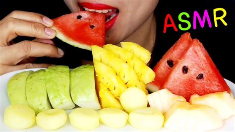 Asmr Fruits Eating Sounds No Talking Ked Asmr Youtube