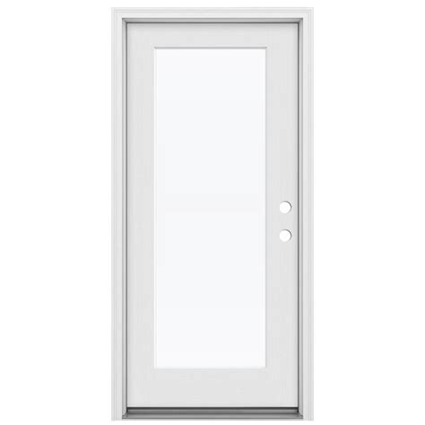 JELD WEN 32 In X 80 In Design Pro Full Lite Primed White Fiberglass