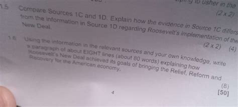 1.5 Compare Sources 1C and 1D. Explain how | StudyX