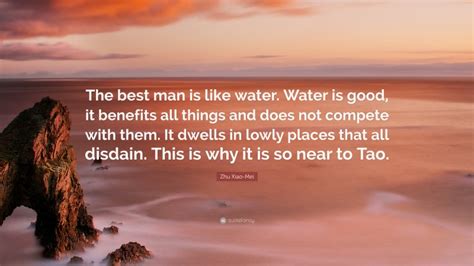 Zhu Xiao Mei Quote “the Best Man Is Like Water Water Is Good It Benefits All Things And Does