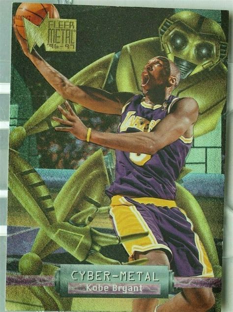 Kobe Bryant Fleer Cyber Metal Rookie Card Rc Nm Mint Very