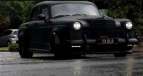 Most Sinister Restomod Right Now Is A Matte Black Mercedes Benz Ponton With An Amg Engine