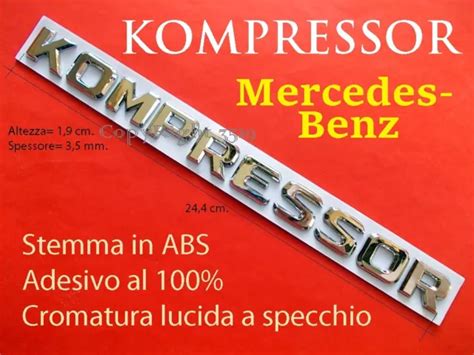 Mercedes Benz Kompressor Stemma Posteriore Badge Fregio Scritta Emblema