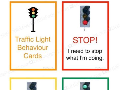 Traffic Light Flash Cards