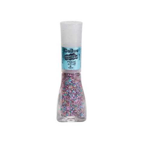 Esmalte Dailus Babado E Gliteria Peguei Em Off 8ml Droga Raia