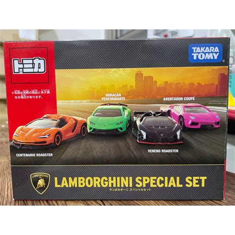 Tomica 多美 盒組 藍寶堅尼 Lamborghini Special Set 蝦皮購物