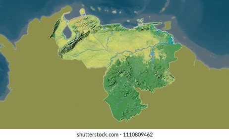 Elevations North America Map Relief National Stock Illustration