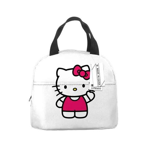 Sanrio Cartoon Cute Hello Kitty Lunch Bag Girl Large Capacit Portable