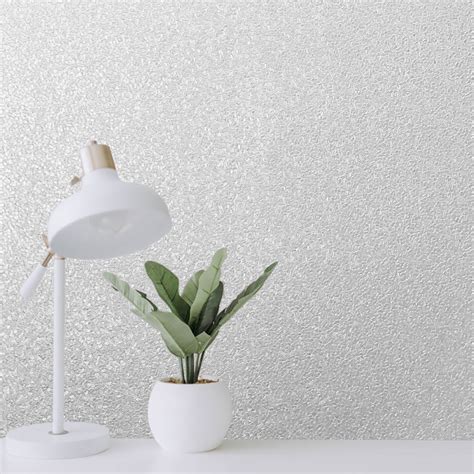 Wmba22005101 White Cream Plain Faux Mica Stone Textured Wallpaper