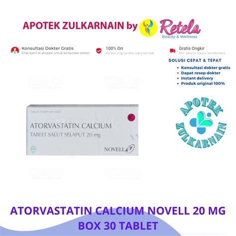 Jual Atorvastatin 20mg 1 Strip 10 Tablet Shopee Indonesia