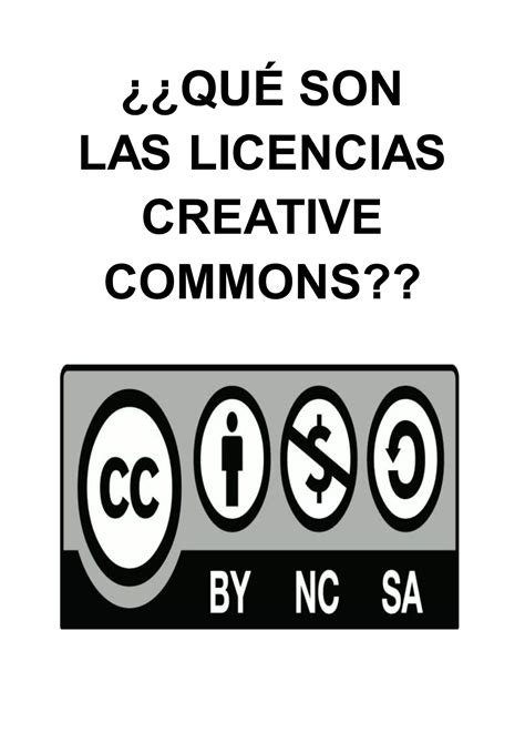 Qu Son Las Licencias Creative Commons Pdf