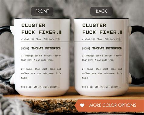 Personalized Cluster Fuck Fixer Mug Custom Definition Coffee Cup For Boss Gift Co Worker
