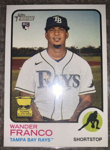 Wander Franco 2022 Topps Heritage 347 Rookie Card Tampa Bay Rays Ebay