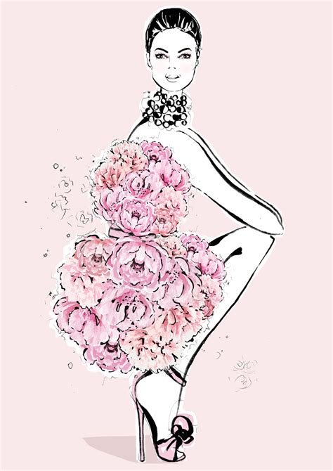 Peonies meet fashion in limited edition Megan Hess illustrations for ...