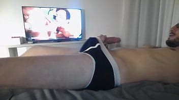 Horny Guy Jerking Off And Cumming Watching Porn XNXX