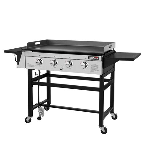 Have A Question About Royal Gourmet 4 Burner Propane Gas Grill Griddle In Steel With Fixed Side