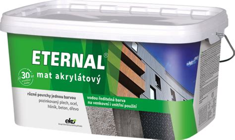 Eternal mat akrylátový univerzální barva na dřevo kov beton 16 modrá 5 kg