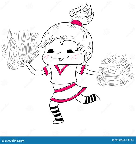 Cartoon Cheerleader Stock Vector Image 39798347