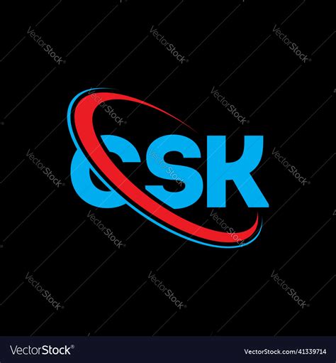 Csk logo letter design Royalty Free Vector Image