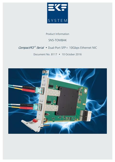 PDF Product Information EKF Homepage SN5 TOMBAK CompactPCI