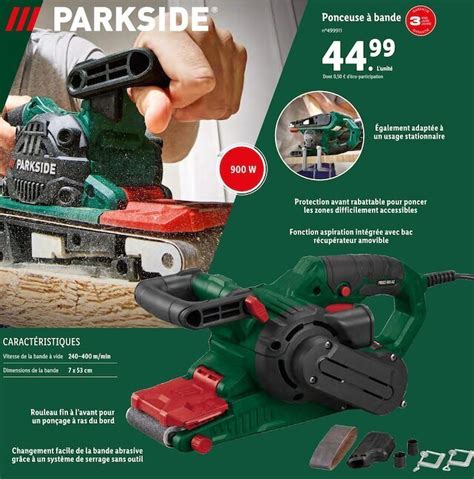 Promo Parkside Ponceuse Bande Chez Lidl