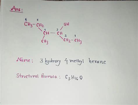 [solved] Name And Write Structural Formula 1 Ch Ch Oh Ch Ch Ch3 Ch Ch Course Hero