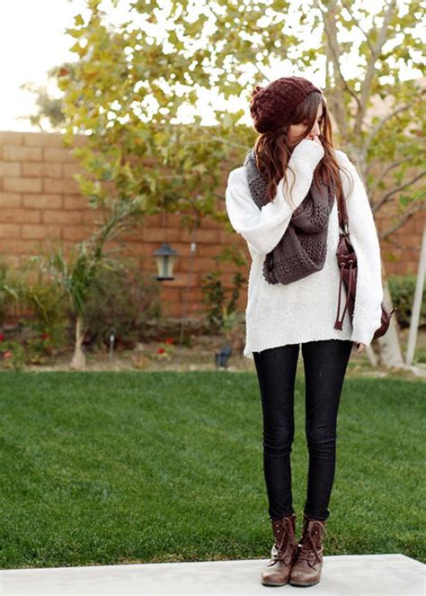 6 Or You Can Tuck Your Skinny Jeans Into Your Boots A Cozy Sweater Scarf And Beanie Complete