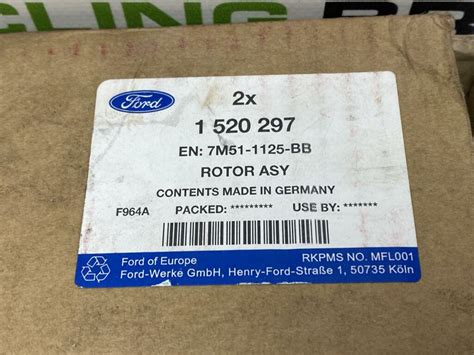 Remschijven Voorzijde Ford C Max NIEUW ORIGINEEL 1520297 - Auto ...