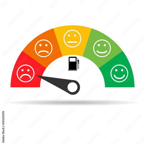 Fuel car indicator icon shadow, gauge petrol automobile meter symbol ...