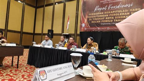 KPU Singkawang Gelar Rakor Persiapan Rapat Pleno Rekapitulasi Hasil