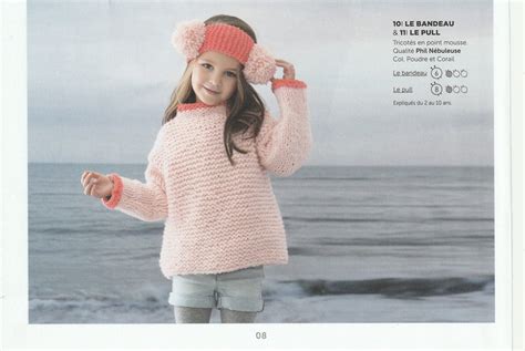 Bandeau et pull enfant Nébuleuse Perles Roses