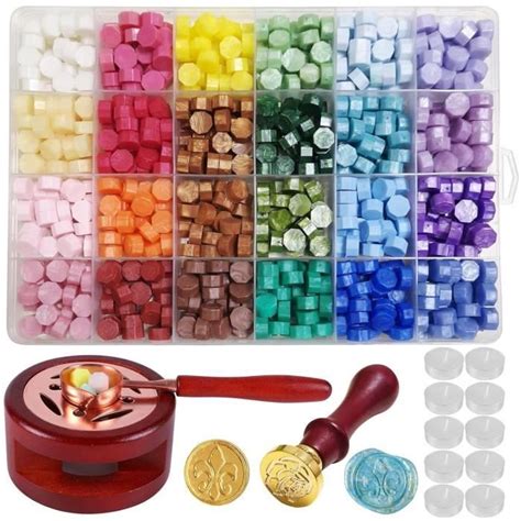 Couleurs Pi Ces Perles Cire Cacheter Kit Sceau De Cire