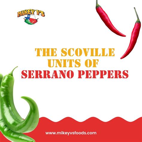 What is The Scoville Units Of Serrano Peppers?